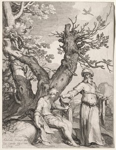 Ahia og Jeroboam, 1604. av Jan Saenredam