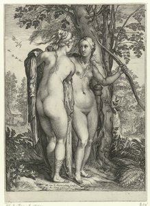 Diana og en nymfe foran et tre Diana og nymfene hennes (serietittel)