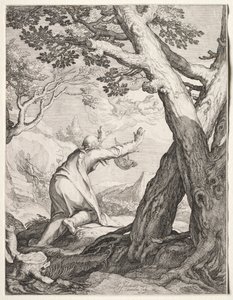 Elisja og Elias ildvogn, 1604. av Jan Saenredam