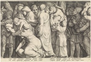 Frisisk med straffen til Niobe (plate 7) av Jan Saenredam