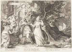 Tallerken fem, fra Five Wise and Five Foolish Virgins av Jan Saenredam
