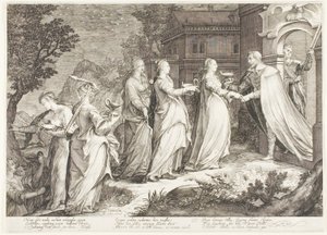 Tallerken fire, fra Five Wise and Five Foolish Virgins av Jan Saenredam