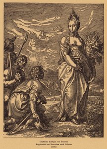 Venering av Demeter (Ceres) (gravering) av Jan Saenredam