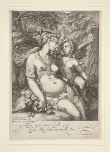 Venus og Amor av Jan Saenredam