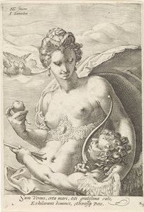 Venus og Amor The Three Goddesses of the Judgment of Paris (serietittel) av Jan Saenredam