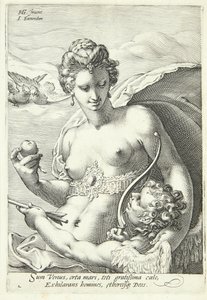 Venus og Amor av Jan Saenredam
