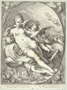 Venus og Amor av Jan Saenredam