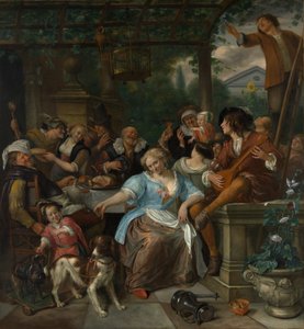 Merry Company on a Terrace, ca. 1670. av Jan Havickszoon Steen