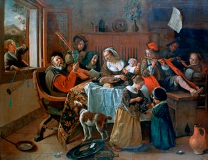 Den glade familien, 1668 av Jan Havickszoon Steen