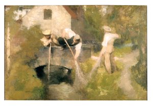 Mudring i Woluwe (olje på lerret) av Jan Stobbaerts
