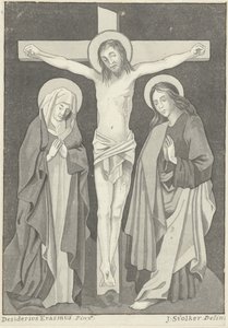 Kristus på korset med Maria og Johannes av Jan Stolker (signed by artist)