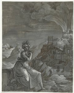 Cassandra sørger over Trojas fall. 1550-55