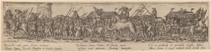 Hærens tog og død av Jan Theodor de Bry after Erhard Schön