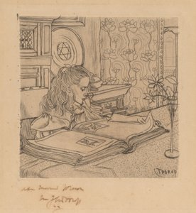 Charley ser på et album med utskrifter av Jan Toorop