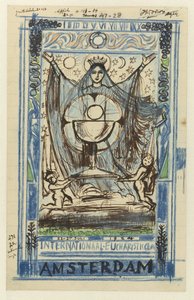 Design for en plakat for den internasjonale eukaristiske kongressen holdt i Amsterdam fra 22. til 27. juli 1924 av Jan Toorop