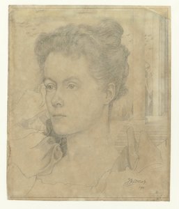 Portrett av Jan Toorops kone Annie Hall eller hennes søster Janet Hall av Jan Toorop