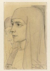 Portrett av Treesje Westermann, mor Thérèse Huf fra Bethanië av Jan Toorop