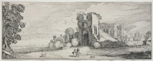 Landskap og ruiner: Brederode slott. av Jan Van de Velde