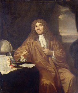 Portrett av Anthonie van Leeuwenhoek, naturfilosof og zoolog i Delft