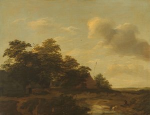 Landskap med en gård av Jan Vermeer van Haarlem (I)