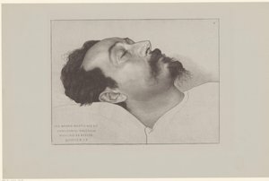 Nicolaas de Roever på sin dødsseng Således, den 12. mars i år 18903, hvilte Nicholas de Roever R.I.P. (tittel på objekt) av Jan Veth