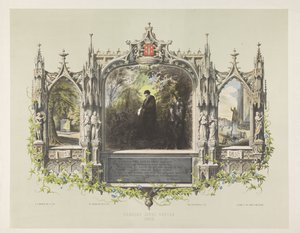 Minneplakett for Laurens Coster ved festlighetene rundt avdukingen av statuen i Haarlem, 1856 Laurens Jansz. Coster 1423 (tittel på objekt)