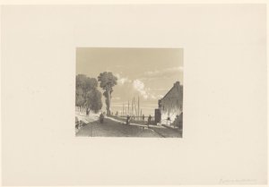 Utsikt over Veerweg i Culemborg av Jan Weissenbruch