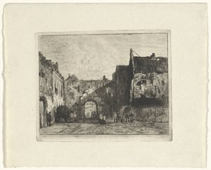 Utsikt over Binnenhof av Jan Weissenbruch