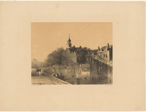 Bybilde med kanal av Jan Weissenbruch