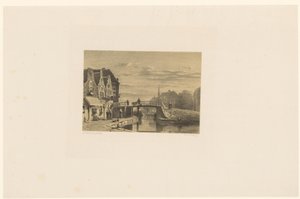 Bybilde med kanal av Jan Weissenbruch