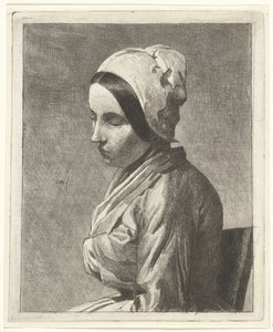Studie av en sittende kvinne av Jan Weissenbruch