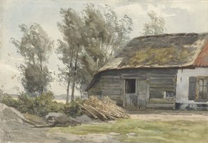 Bondegård med låve