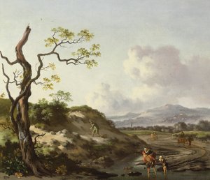 Et landskap med reisende (olje)