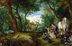 The Vision of St. Hubert, ca. 1620