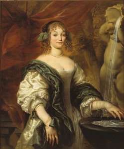 Portrett av en ung dame ved en fontene, andre halvdel av 1600-tallet.