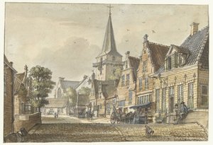 Utsikt i bygda Harmelen av Jan de Beijer