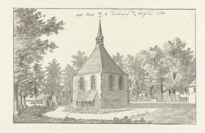 Utsikt over kirken i Driebergen av Jan de Beijer