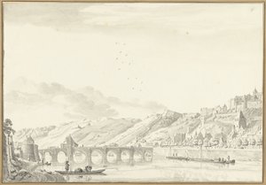 Utsikt over byen og slottet i Namur av Jan de Beijer