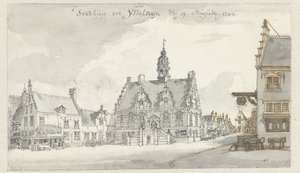 Utsikt over rådhuset i IJsselstein av Jan de Beijer