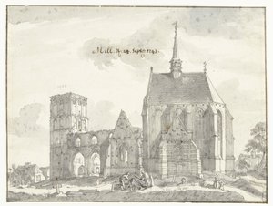 Ruinene av kirken i Mill av Jan de Beijer