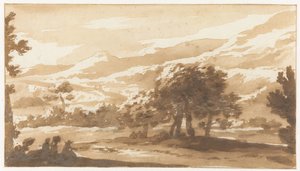 Fjelllandskap i Italia av Jan de Bisschop