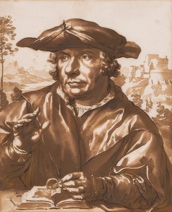 Portrett av en lærd, etter Quentin Massys av Jan de Bisschop