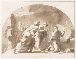 St. Gregory (?) i en hule av Jan de Bisschop