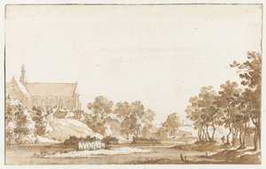 Utsikt over St. Laurenskerk i Alkmaar av Jan de Bisschop