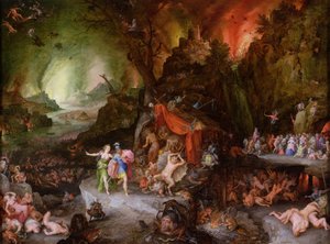 Aeneas og sibylla i underverdenen av Jan the Elder Brueghel
