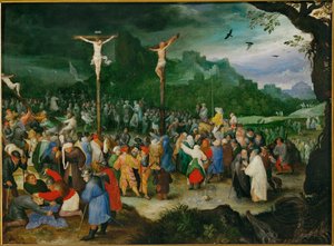 Korsfestelse (maleri på kobber) av Jan the Elder Brueghel