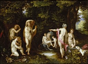 Diana og Actaeon, ca 1595 av Jan the Elder Brueghel
