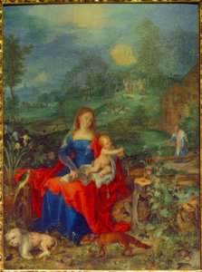 Maria med de mange dyrene av Jan the Elder Brueghel