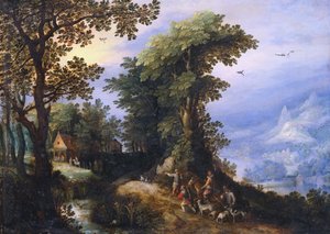 Tilbake fra jakten av Jan the Elder Brueghel