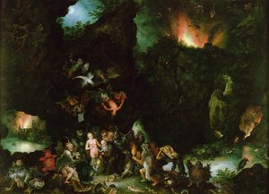 The Temptation of St. Anthony - Hell, 1594 (olje på kobber) av Jan the Elder Brueghel